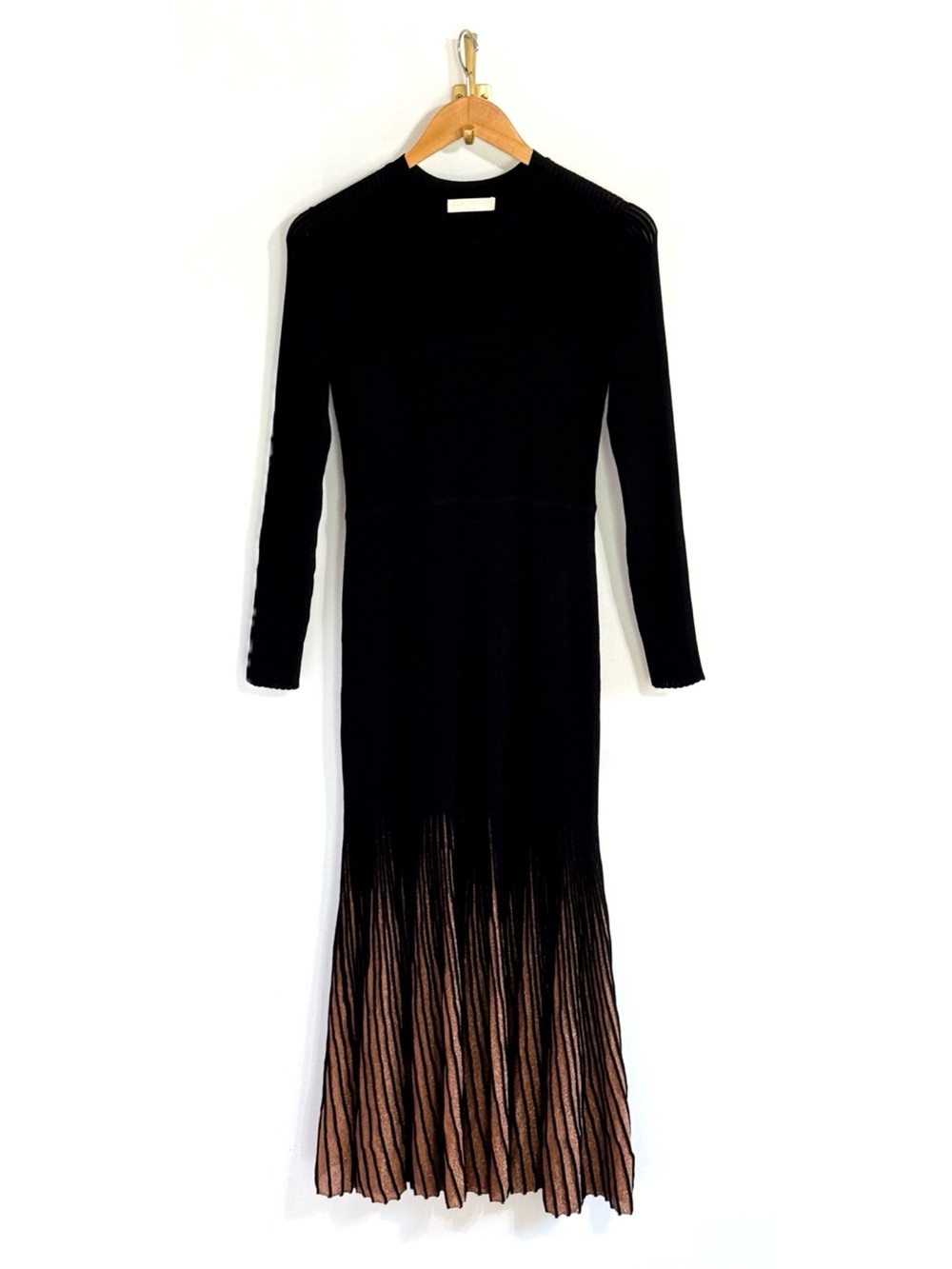 NWOT Ulla Johnson Maxi Long-Sleeve Knit Black Magnolia Dress - Picture 2 of 7